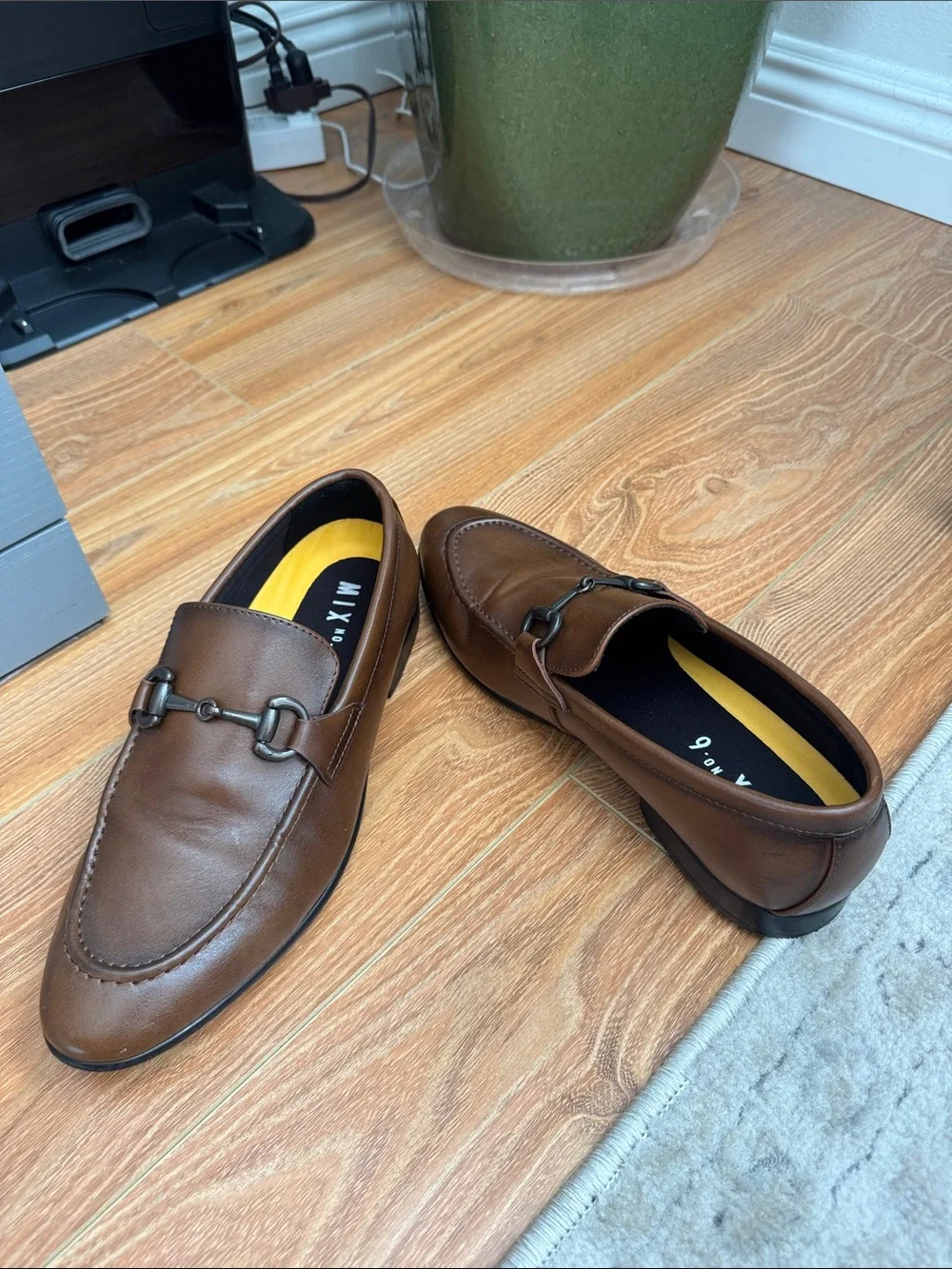 Mix No. 6 Men’s Brown Leather Bit-Detail Slip-Ons